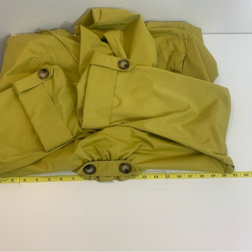 For Cynthia‎ Women's Mustard Hoodie Jacket Yellow Swing Sailor Trench Rain Coat - Picture 3 of 8